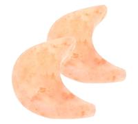 DEARMAMY 2pcs Himalayan Salt Soap Bar Natural Salt Soap Moon Shape Brown for Skin and Foot Gym Use and Trips