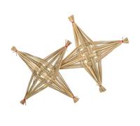 DEARMAMY 2pcs Irish Traditional Woven Blessing Crosses Wall Hanging Decor Made of Straw, Saint Brigid Ireland Holiday Themed Ornaments for Home and Spring Festival