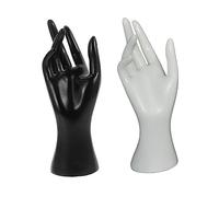 DEARMAMY 2pcs Jewelry Hand Model Props Clothes Hanging Rack Bracelet Display Stand Ornament Display Stand Hand Model Rack Showcase Hand Model Rings Display Prop Hand Display Rack Plastic
