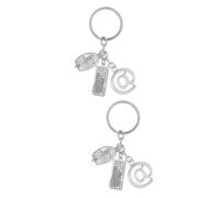 DEARMAMY 2pcs Keyboard Keyring Pendant Unique Computer Keychain Ornament for Bags Backpacks Lightweight Design for Programmers Tech Lovers Creative Idea
