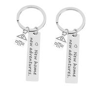 DEARMAMY 2pcs Keychain House Keyring Fashionable Housewarming Key Pendant Key Ring Fob