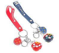 DEARMAMY 2pcs Keychain Key Chains Charm Baggies Animal Decor Cartoon Backpacks Accessories Car Key Chain Keychains Cat Bell Keychain Car Tote Hanging Keychain Tag Holder Metal