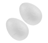 DEARMAMY 2Pcs Large Easter Egg: Foam Eggs 5.9Inches(15cm) White for DIY Craft Hand Painted Kids