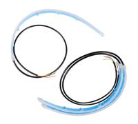 DEARMAMY 2pcs LED Strip Bar Flexible LED Bar 30cm Dc12v 0.21a 5w Blue Silicone Waterproof for Motorcycle Vehicle in Raining and Haze Days Safe Driving Journey