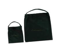 DEARMAMY 2pcs Makeup Pouch Drawstring Bag Cosmetic Storage Bag for Travel Business Green Plush Material for Organizing Cosmetics and Toiletries on The Go