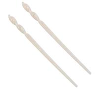 DEARMAMY 2pcs Marble Hairpin Set Acetate Plate Hairpin Stick Women's Hair Braider Updo Daily Headwear