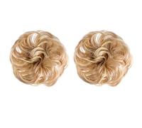 DEARMAMY 2pcs Meatball Hair Bag Wig Ball Head Extensions Messy Bun Chignon Hairpiece for Women Elastic Force The Bud Head Hair Pieces for Buns Accesories Extensions Pieces Net