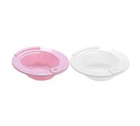 DEARMAMY 2Pcs Medical Sitz Bath Basin Ergonomic Squat Design for Personal Hygiene and Comfort Easy to Clean and Store Made of Durable for Womens Care