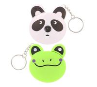 DEARMAMY 2pcs Mini Tape Measure Keychain Pendant Retractable Tape Ruler with Cute Cartoon Animal Design Portable Measuring Tool for Sewing Crafts and Daily Use