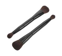 DEARMAMY 2pcs Multi-purpose Makeup Brush Double Sided Brush for Highlighter and Contour Powder for Face Makeup Contour and Blush