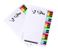 DEARMAMY 2Pcs Music Staff Whiteboard Dry Erase Board for Home and School Writable White Boards with Magnetic Stickers for Teaching Practice Drawing and Learning