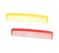 DEARMAMY 2pcs Oversized Large Comb Prop for Halloween Party Favor Supplies Funny Giant Hair Brush Prank in Red and Yellow Novelty Comedy Costume Accessory for Clown and Barber Acts