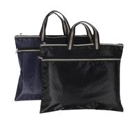 DEARMAMY 2pcs Oxford Cloth Briefcase with Zipper Document Organizer and Handle for Laptop, Spacious Design and Comfortable Portability, Waterproof Tote Bag for Work and Business Meeting,