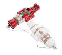 DEARMAMY 2pcs Plastic Nutcracker Figurine Christmas Ornaments Lightweight Traditional Soldier Decorations for Xmas Tree Holiday Hanging Decor Festive Home Pendants