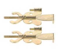 DEARMAMY 2Pcs Portable Gold Doorstop No Drilling Door Blocker Security Lock for Travel Hotel Safety Temporary Door Lock for Dorms Apartments Accommodation