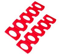 DEARMAMY 2pcs Red Silicone Beer Can Rack Beverage Storage Mat Stackable Organizer for Fridge Bar Home Party