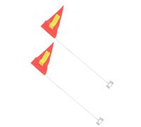 DEARMAMY 2pcs Reflective Safety Flag for Wheelchairs and Electric Scooters with Pvc Triangle Shape, Double Stitched Reinforced Corners, Easy to Install, High Visibility for Night Rides