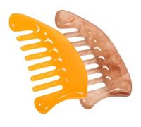 DEARMAMY 2Pcs Resin Scraping Combs for Head Massage Traditional Guasha Boards for Improvement Muscle Relief Massage Tools for Neck