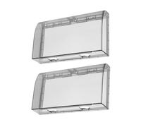 DEARMAMY 2pcs Self-Adhesive Socket Outlet Cover Box for Wall Protection Thickened Double Splash Guard Strong Automotive Adhesive Suitable for Bathroom and Kitchen Use