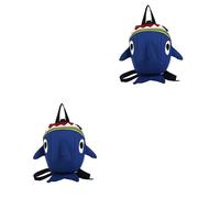 DEARMAMY 2pcs Shark Backpack for Boys and Girls Boy Girl Backpack Safety Harness Leash Carry Bag