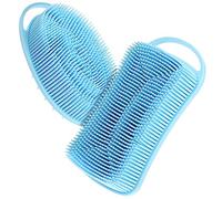 DEARMAMY 2pcs Silicone Body Scrubber for Deep Cleansing Portable Exfoliating Bath Brush for Tender Skin Gentle and Durable Shower Scrubber for Home and Travel Use