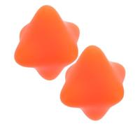 DEARMAMY 2pcs Silicone Hand Grip Strengthener Ball, Hexagonal Grip Ball, Orange, for Improving Hand Strength and Finger Massage, for Office Workers and Seniors, Office and On-the-go Use