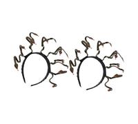 DEARMAMY 2pcs Snake Fairy Hairband for Halloween Costume Flexible Spooky Headpiece Comfortable Cosplay Accessory Unique Design for Parties and Photo Props