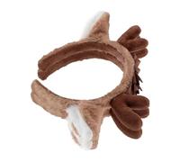 DEARMAMY 2pcs Soft Plush Deer Ears Headband Headband Easy to Use for Cosplay Christmas Halloween Parties Realistic Animal Costume Accessory
