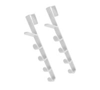 DEARMAMY 2Pcs Space-Saving Over Door Clothes Hanging Hooks Plastic Organizer for Home No Hardware Needed Design Protects Clothes for Towels Coats Hats Bags and More