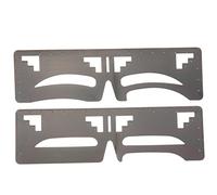 DEARMAMY 2Pcs Stainless Steel Eyebrow Ruler Stencil Guide Precision Eyebrow Shaping Template for Symmetrical Makeup Design for Women