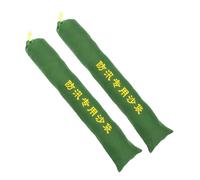 DEARMAMY 2pcs Thickened Canvas Sandbags Flood Barriers for Home Garage Door Flood Protection Water-blocking Long Sand Bags with Silicone Drawstring for Rain and Hurricane Control