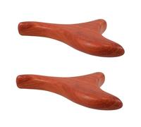 DEARMAMY 2pcs Traditional Thai Massage Stick Wooden Point Massage Tool Natural Gua Sha Stick for Home Travel Use