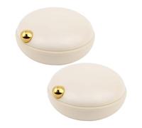 DEARMAMY 2pcs Travel-Friendly Portable Medicine Organizer Box Secure Sealing Multiple Compartments for Daily Pill Box