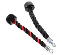 DEARMAMY 2pcs Tricep Training Rope with Grip Design and Tear Resistant Nylon Material for Gym Exercise and Fitness Pulldown Workouts