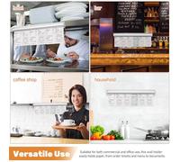 DEARMAMY 2pcs Wall Mounted Restaurant Order Ticket Holder Pen Slot 40cm, Kitchen Receipt Organizer Rail for Restaurant and Cafe Order Management