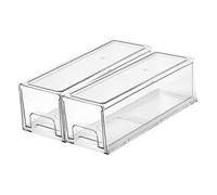 DEARMAMY 2pcs Wardrobe Storage Organiser Cosmetics Organiser Lid Perfume Storage Box Makeup Box for Home Office