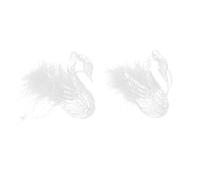 DEARMAMY 2pcs White Swan Hanging Decor Christmas Tree Ornaments Xmas Tree Hanging Decorations Home Ornament for Indoor Holiday Decor