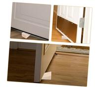 DEARMAMY 2Pcs Wooden Door Stop Wedge Floor Block Doorstop for Bedroom Kitchen Protecting Hands and Fingers Practical Design for Tile Concrete Wood Floors