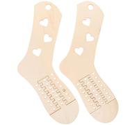 DEARMAMY 2Pcs Wooden Sock Blockers for Knitting and Crochet with Smooth Surface Stocking Knitting Molds for Shaping and Yarn Protection 13.78X7.87X0.08In Sock Form Mold Set