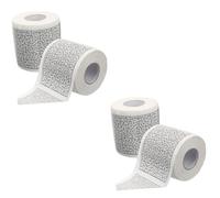 DEARMAMY 2sets 2 Rolls Print Tissue Paper Creative Toilet Paper Safe Pulp Multipurpose Napkin for Guests No Smooth Texture for Delicate Skin 2rolls*2
