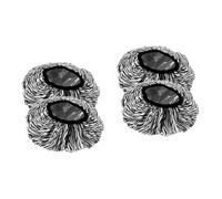 DEARMAMY 2sets 2pcs Double Hair Conditioning Caps Stylish Tin Foil Hats for Shower and Hair Treatments Versatile Bath Caps for Home and Salon Use 2pcs*2