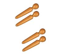 DEARMAMY 2sets Natural Wood Massage Rod Body Massager Stick Acupoint Massager Trigger Point Skin Care Tool 2pcs*2