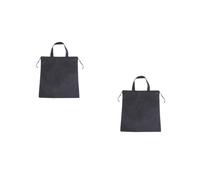 DEARMAMY 2sets Portable Drawstring Bag Dirt Resistant Folding Shopping Tote for Home Outdoor Use Capacity Storage Pouch for Daily Essentials Durable Polyester Design 2pcs*2