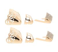 DEARMAMY 3 Pairs High Heels to Protect The Head Very Boots High Heel Metal Tip Covers High Heel Metal End Caps Pointed Heel Tip Guard Metal Heel Stoppers Metal Heel Tip Parts Golden Iron