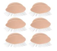 DEARMAMY 3 Pairs Removable Eyelids for Eyelash Mannequin Head Realistic Design for Eyelash Extension Training Durable Safe for Practicing Lash Application Techniques