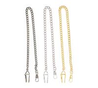 DEARMAMY 3 Pcs Pocket Watch Chains Metal with Chic Retro Design Lightweight and Portable Assorted Colours for Men and Women Casual Dressing and Collecting