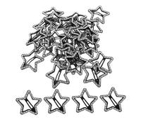 DEARMAMY 30pcs Rhinestone Star Hairpins Non Slip Snap Clips with Hollow Design for Teens Women Cute Sparkling Hair Accessories for Side Bangs and Back Styling