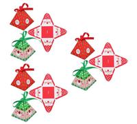 DEARMAMY 36 pcs Christmas Candy Boxes Small Gift Favor Paper Boxes for Treats Chocolates Party Supplies Classic Holiday Design