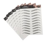 DEARMAMY 3d Hair-like Eyebrow Stickers 10 Pairs Waterproof False Eyebrows Temporary Tattoo Stickers for Women and Girls