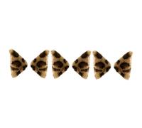 DEARMAMY 3pairs Adorable Cat Ear Hair Clips for Festive Dress-up Handmade Barrettes for Parties and Cosplay Safe Material Leopard
